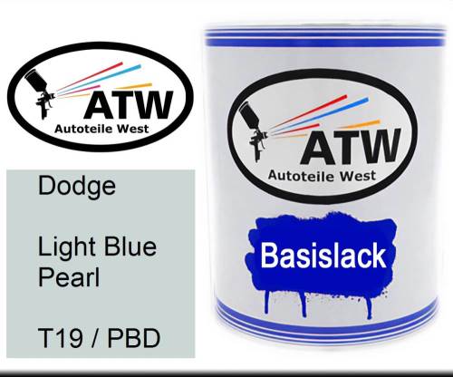 Dodge, Light Blue Pearl, T19 / PBD: 1L Lackdose, von ATW Autoteile West.